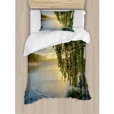 Sunny Misty Lake Summer Duvet Cover Set