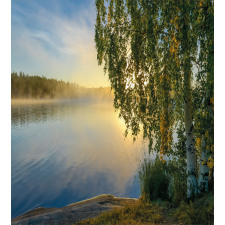 Sunny Misty Lake Summer Duvet Cover Set