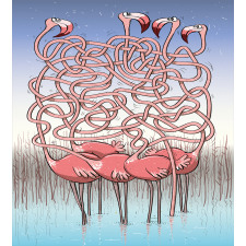 Flamingos Maze Game Joy Duvet Cover Set
