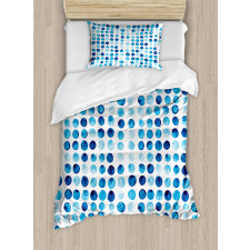 Hand Drawn Circles Cells Duvet Cover Set