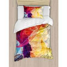 Abstract Colorful Natural Duvet Cover Set