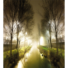 Water Channel Foggy City Duvet Cover Set