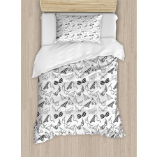 Lingerie Doodle Duvet Cover Set