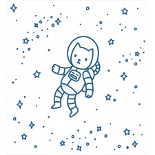 Astronaut Cat in Space Duvet Cover Set