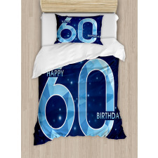 Birthday 60 Stars Duvet Cover Set