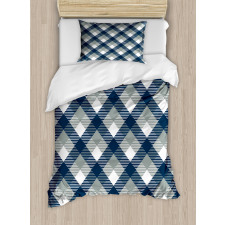 Checkered Tartan Shape Duvet Cover Set