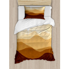 Abstract Sunrise Mountains Duvet Cover Set
