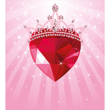 Red Heart Crown Girls Duvet Cover Set