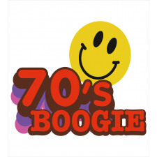 70s Boogie Funny Emoticon Duvet Cover Set