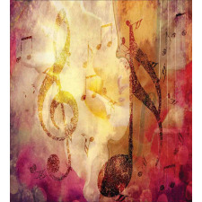 Colorful Notes Composition Duvet Cover Set