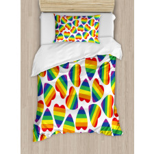 Colorful Heart Duvet Cover Set