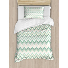 Blurry Abstract Zig Zag Duvet Cover Set