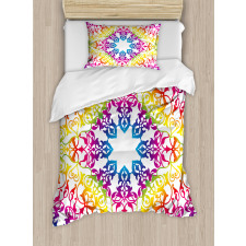 Abstract Lace Swirls Ivy Duvet Cover Set