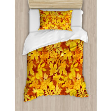 Shady Fall Oak Maple Leaf Duvet Cover Set