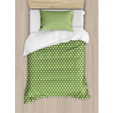 White Simple Polka Dots Duvet Cover Set