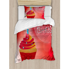 Cupcake Romantic Duvet Cover Set