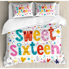 16 Blossoms Duvet Cover Set