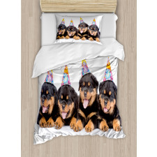 Birthday Dogs Hats Duvet Cover Set