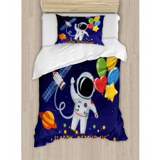 Astronaut Balloon Duvet Cover Set