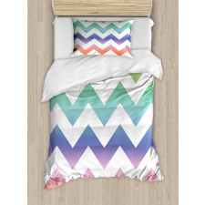 Large Zig Zag Pattern Duvet Cover Set