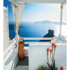 Sunset Santorini Island Duvet Cover Set