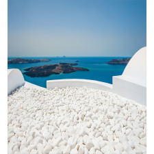 Santorini Island Greece Duvet Cover Set