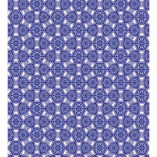 Indigo Floral Geometric Duvet Cover Set