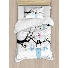 Birds Child Clothes Duvet Cover Set