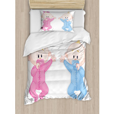 Babies with Pacifiers Duvet Cover Set