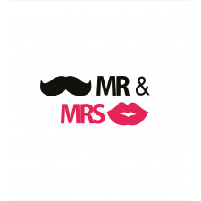 Lips Moustache Mr Mrs Duvet Cover Set