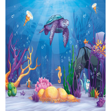 Underwater World Cartoon Duvet Cover Set