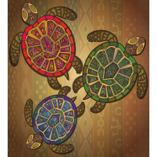 3 Turtles Ornamental Duvet Cover Set