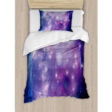 Purple Nebula Duvet Cover Set