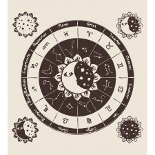 Zodiac Sun Moon Duvet Cover Set