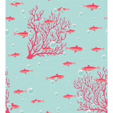 Fishes Coral Reef Aquatic Duvet Cover Set