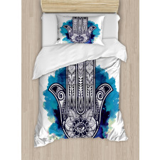 Hamsa Brushstrokes Duvet Cover Set