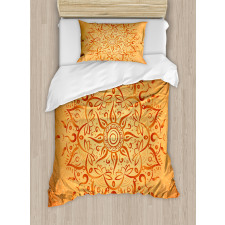 Orange Mandala Duvet Cover Set