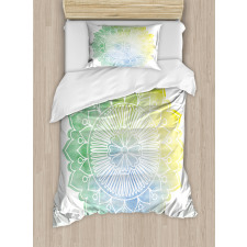 Doodle Watercolor Flora Duvet Cover Set