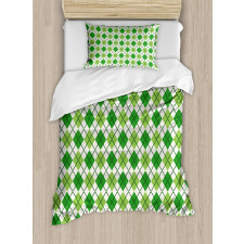 Classical Argyle Pattern Duvet Cover Set