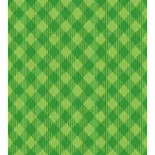 Retro Green Checkered Duvet Cover Set