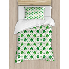 4 Leaf Shamrock Dots Duvet Cover Set