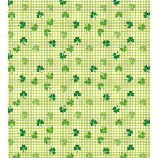 Checkered Retro Shamrocks Duvet Cover Set