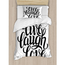 Words Duvet Cover Set