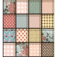 Square Pieces Tile Duvet Cover Set