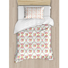 Curvy Borders Roses Duvet Cover Set