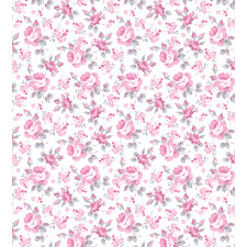 Pink Roses Spring Duvet Cover Set