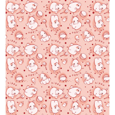 Hippo Pattern Duvet Cover Set