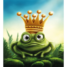 Frog Prince on Moss Stone Duvet Cover Set