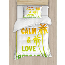 Keep Calm Words Reggae Duvet Cover Set