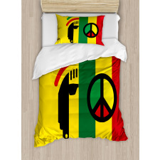 Reggae Music Peace Duvet Cover Set